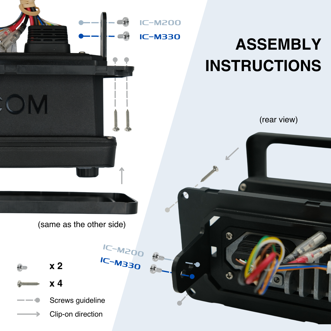 iCOM MFM200B Dash Mount Kit (Black)