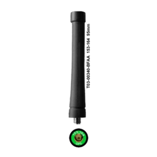 Tait TP3000 VHF Antenna - 153-164MHz/GPS Stubby - 95mm - T03-00340-BFAA