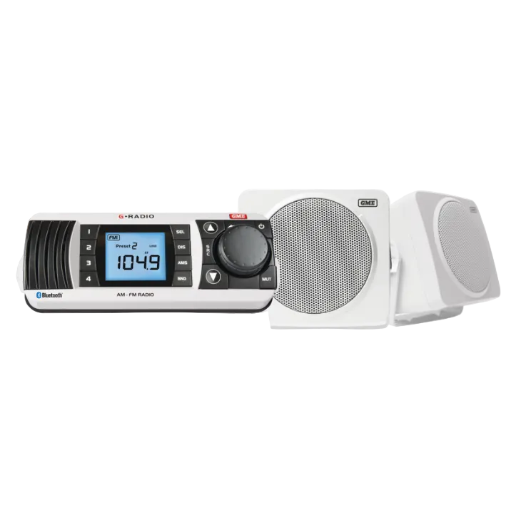 GME Marine Stereo - AM/FM Marine Radio Entertainment Pack - GR300BTWEP2