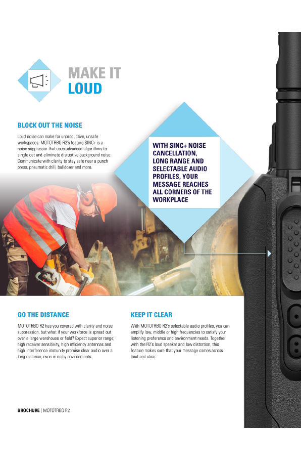 Motorola - MOTOTRBO R2 Radio with Single Unit Charger