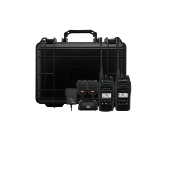 GME TX6600STP 5 Watt IP67 UHF CB Handheld Radio & Accessories - Twin Pack