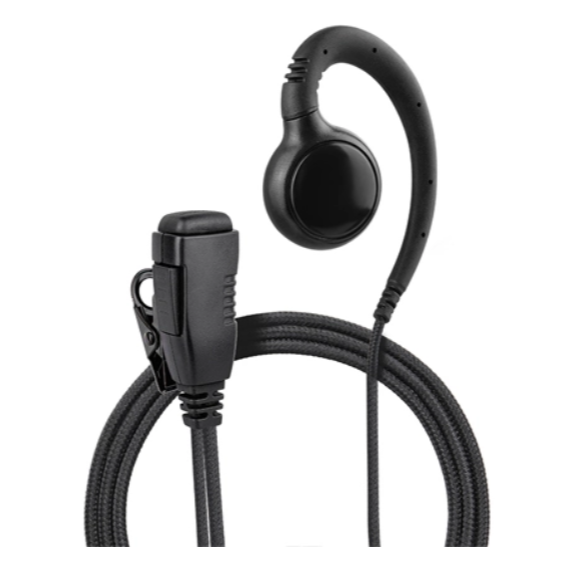 C-Shape Earmic for iCOM with Braided Fibre Cable