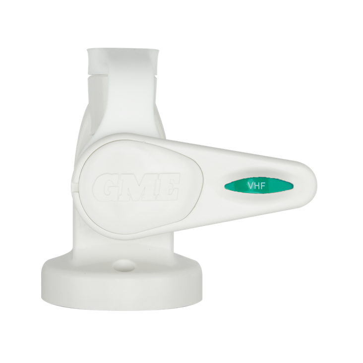 GME Single Swivel Round Antenna Base - Suit AW36xx Whips - White & Black