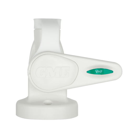 GME Single Swivel Round Antenna Base - Suit AW36xx Whips - White & Black