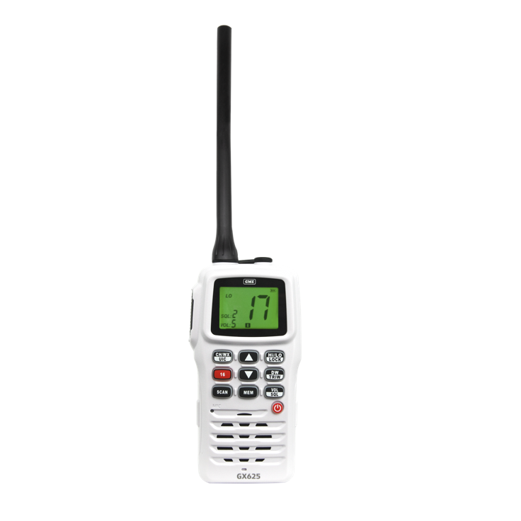 GME 5/1 Watt Handheld VHF Marine Radio - White - GX625W