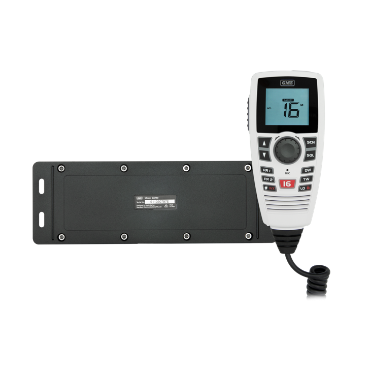 GME Black Box VHF Marine Radio - White - GX750W
