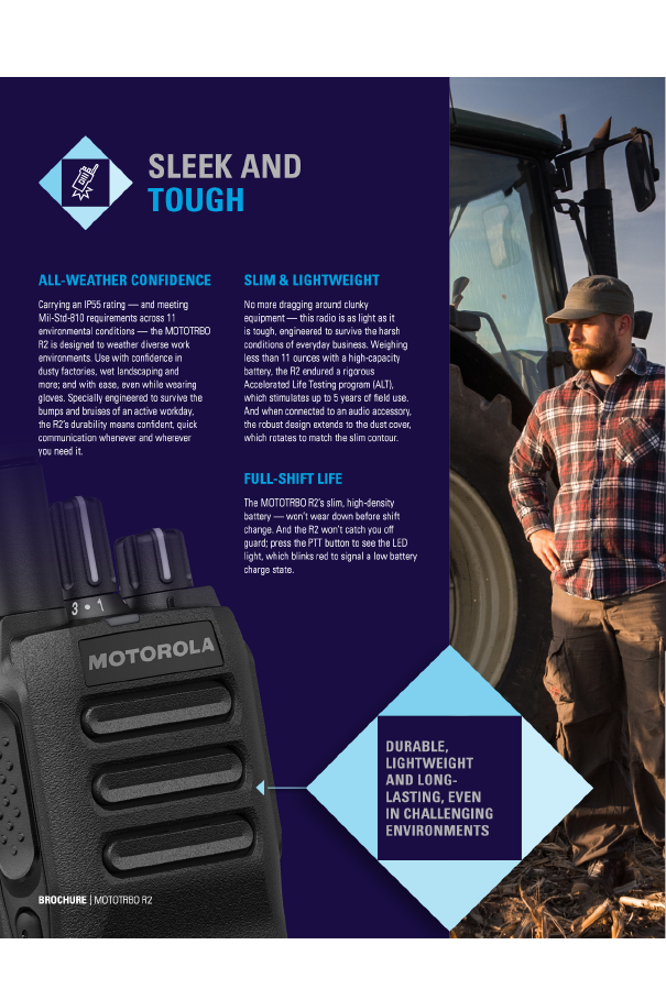 Motorola - MOTOTRBO R2 Radio with Single Unit Charger